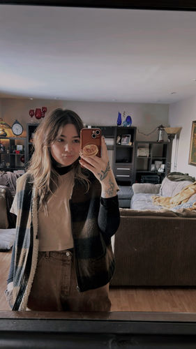 Customer photo review of Vintage Fieldmaster Sherpa Lined Plaid Outdoors Vest Jacket Size XL