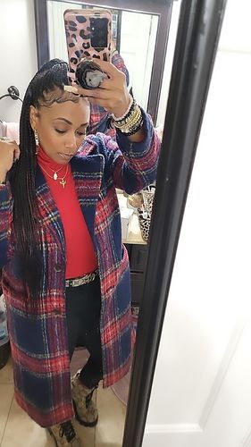 Customer photo review of Hoop Name Earrings