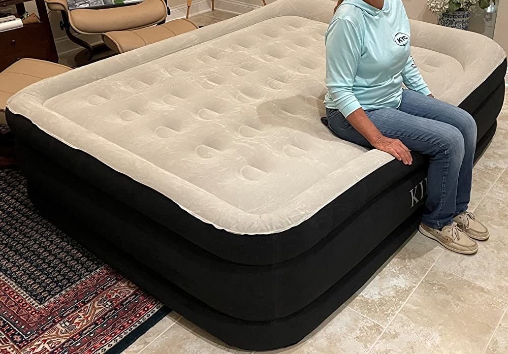 Customer photo review of King Koil Luxury Air Mattress with High Speed Built-in Pump