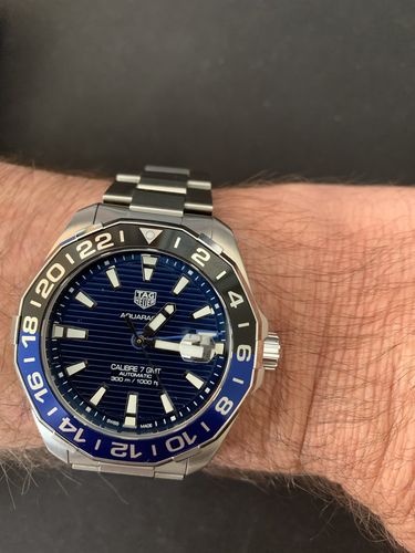 Customer photo review of TAG Heuer Aquaracer Men's 43mm Stainless Steel Automatic Watch WAY201T.BA0927
