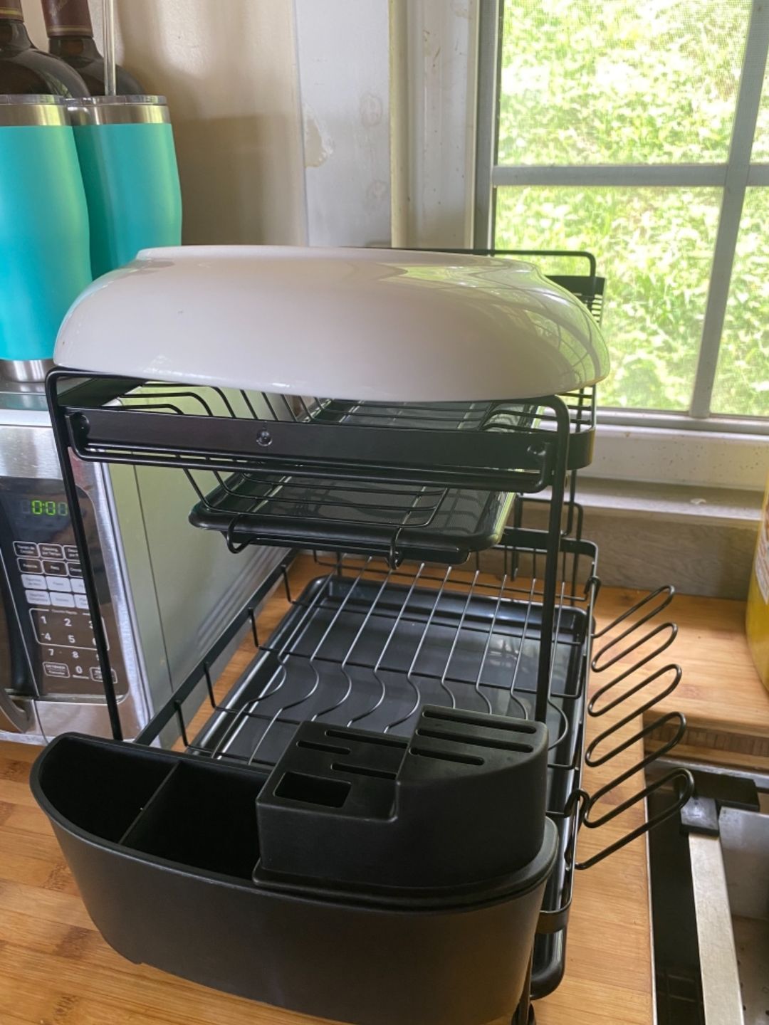 Customer photo review of Secador Escurridor Loza Platos 2 Niveles Organizador Cocina