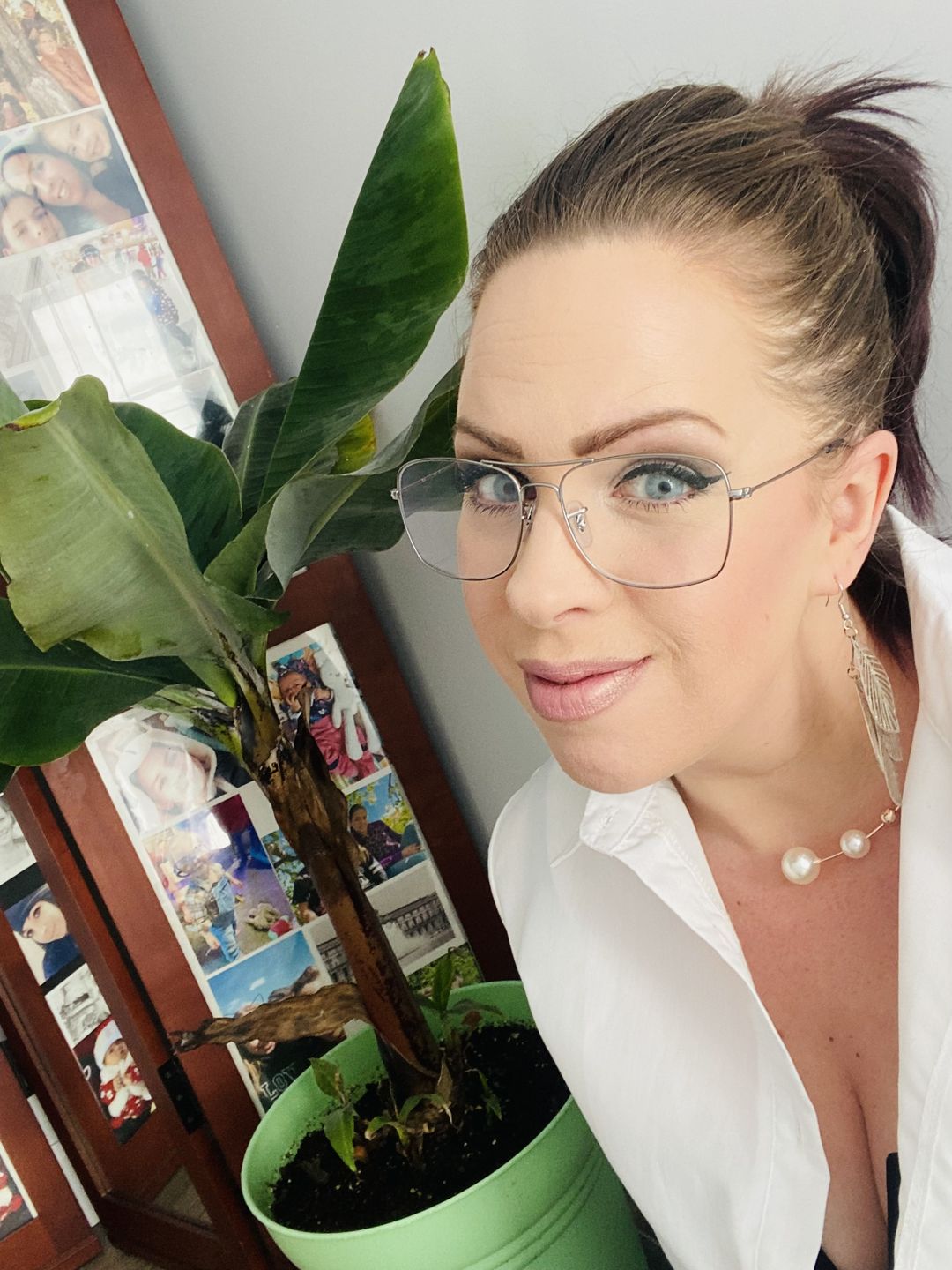 Customer photo review of Clover Blue Prescription Colored Contact Lenses