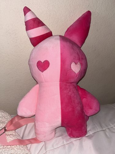 Customer photo review of Rabbit Plush Backpack 20" (PINK)