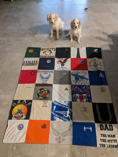 T-shirt quilt from united states air force academy by Jennifer from NV