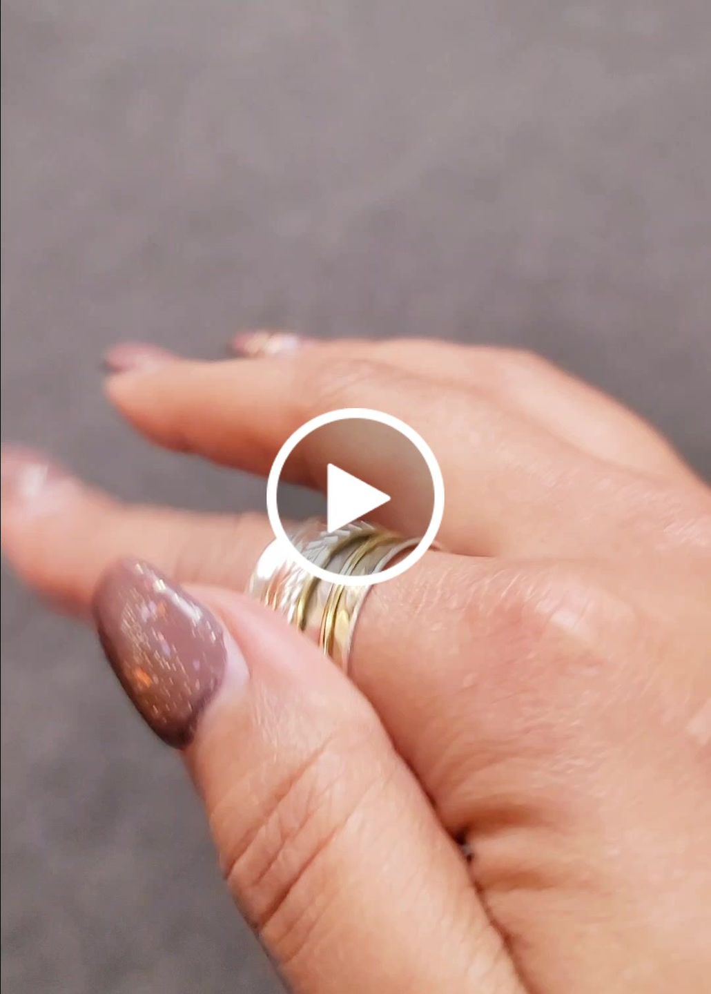 Customer video review of Sterling Silver Two Tone Fidget Spinner Ring