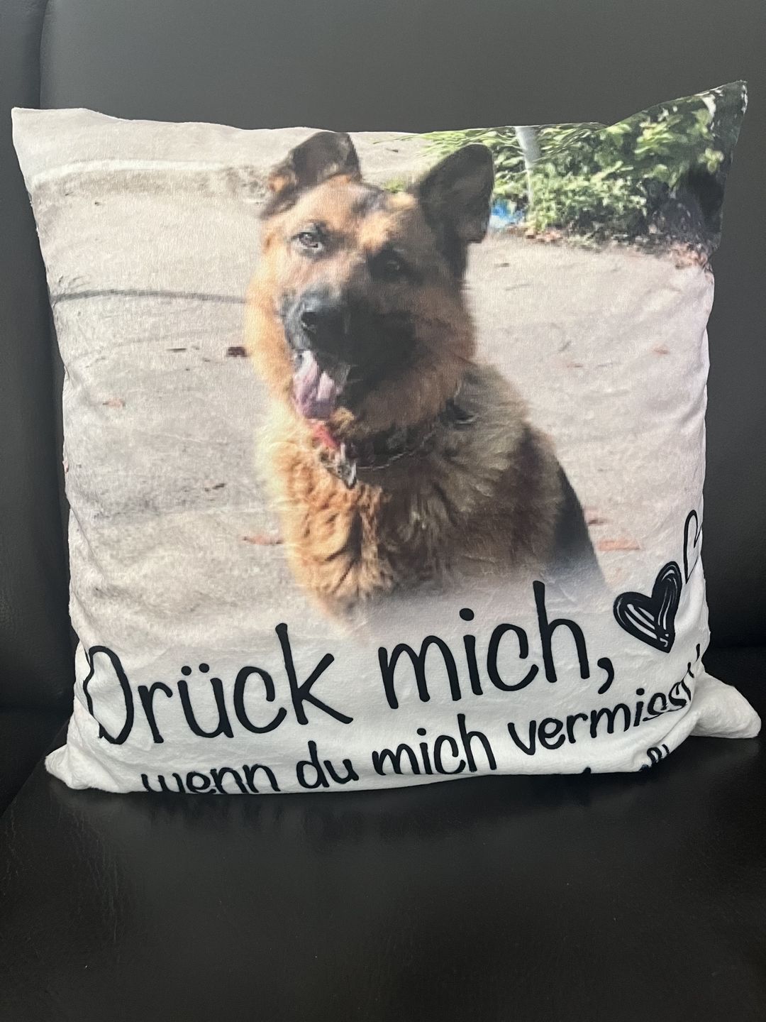 Customer photo review of Wenn du mich vermisst - Paar-Kissen