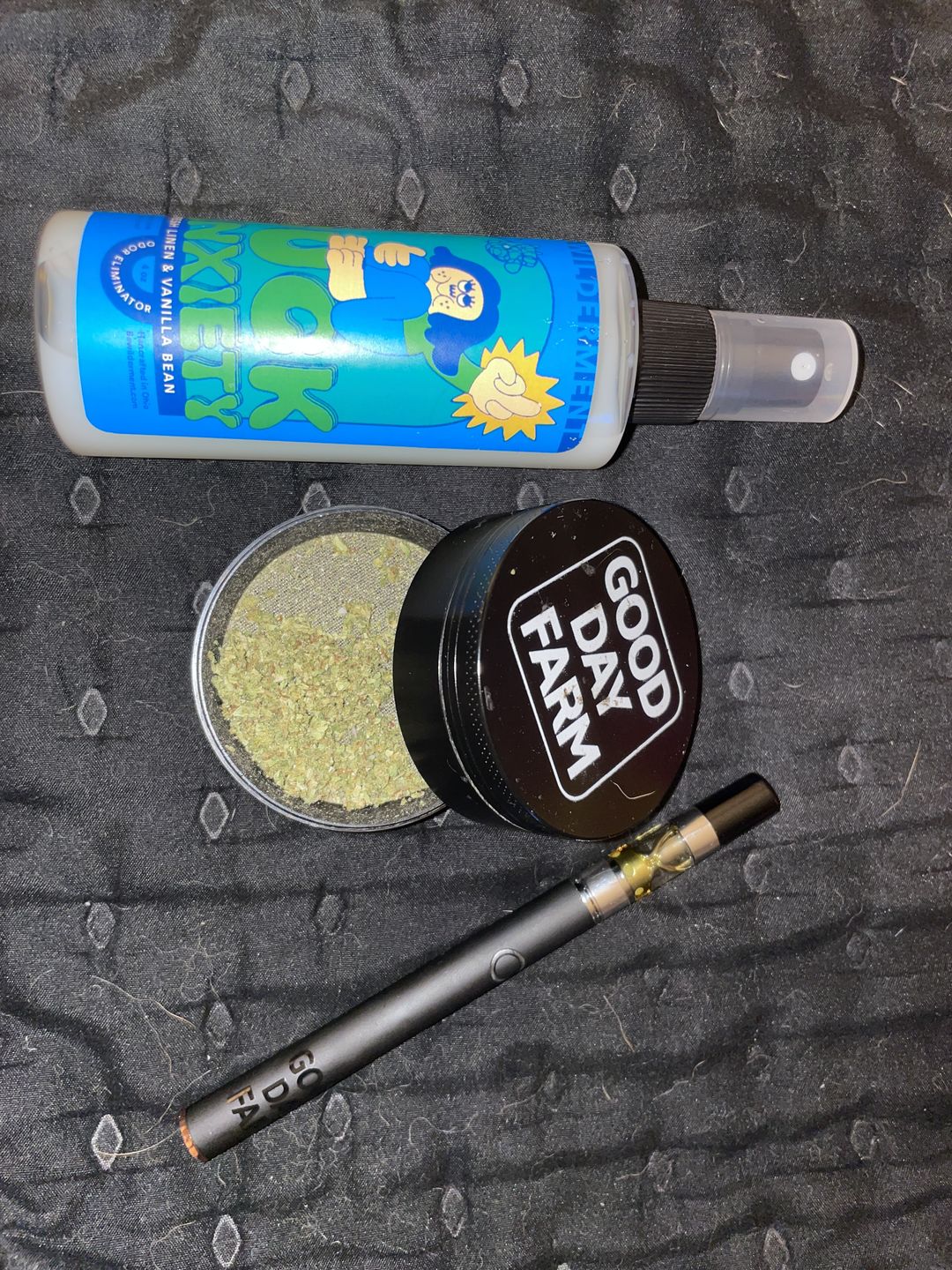 Customer photo review of Fuck Anxiety Cloak - Cannabis Odor Eliminator