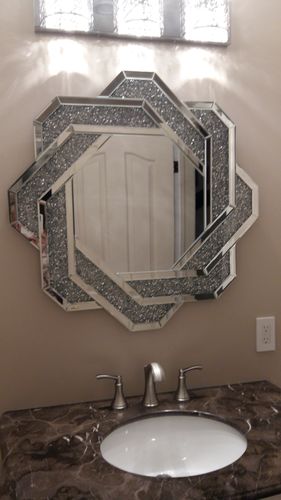 Customer photo review of 32" Hexagon Crystal Mirror