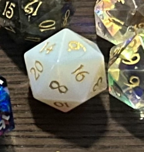 Customer photo review of Opalite  DnD D&D Dice Set