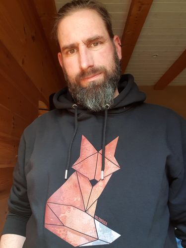 Customer photo review of Origami Fuchs - Bio Unisex Hoodie (PREMIUM)