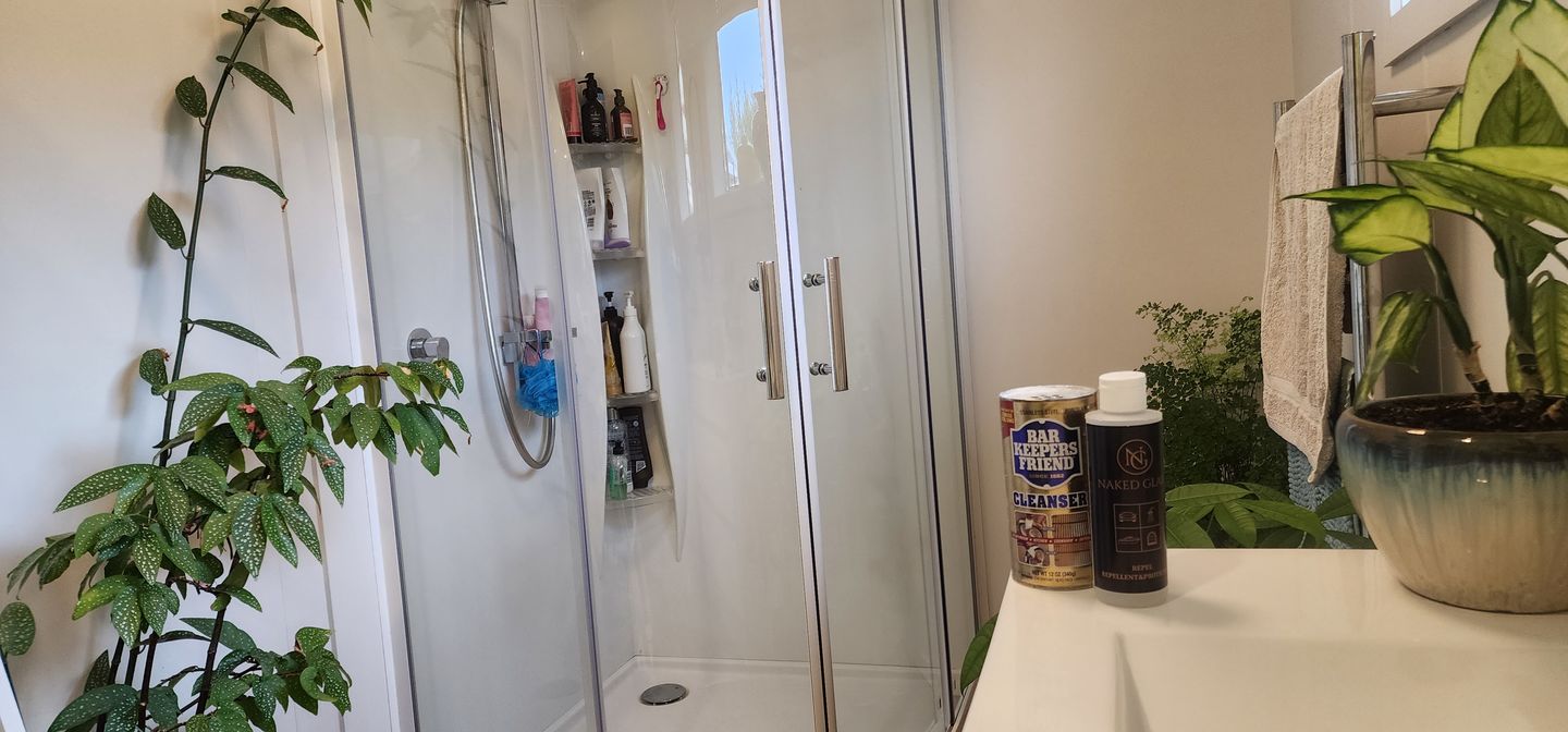 Customer photo review of Shower Cleaning & Protection Kit