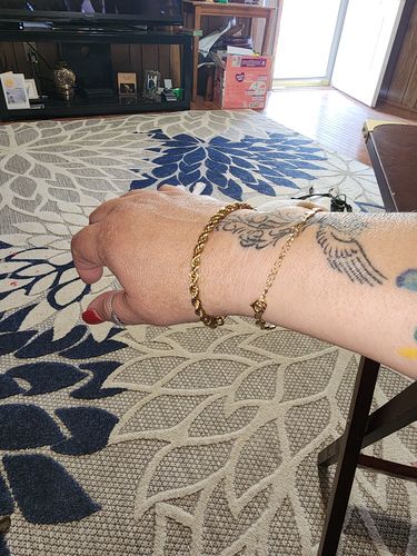 Customer photo review of Rope Bracelet (Gold) 5mm