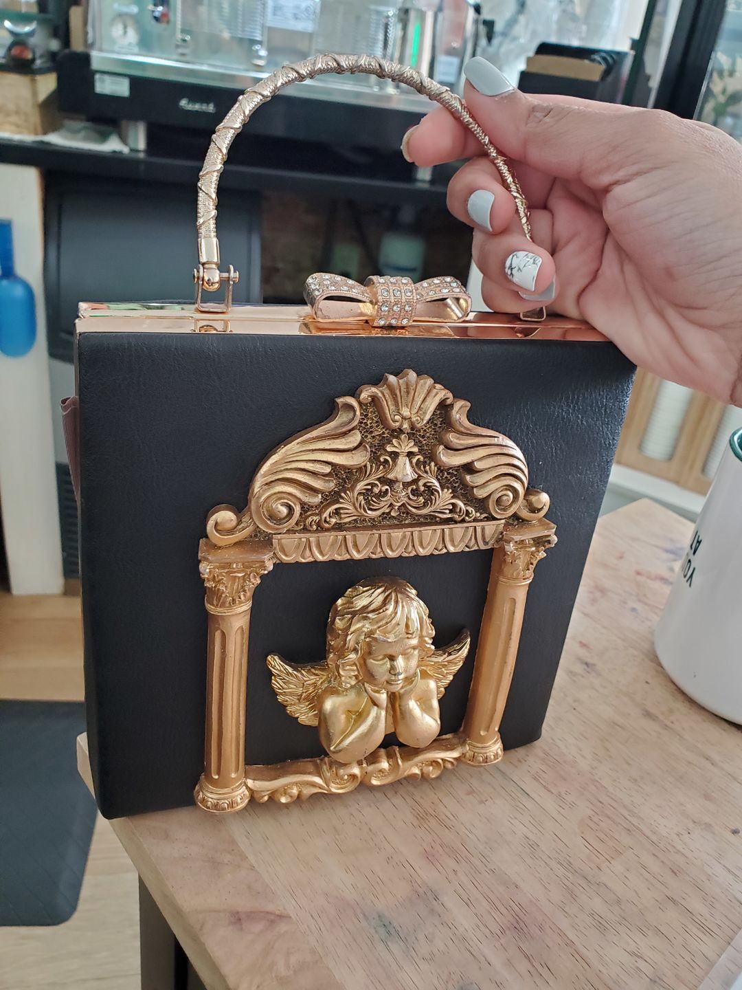 Customer photo review of Renaissance angel inspired bag