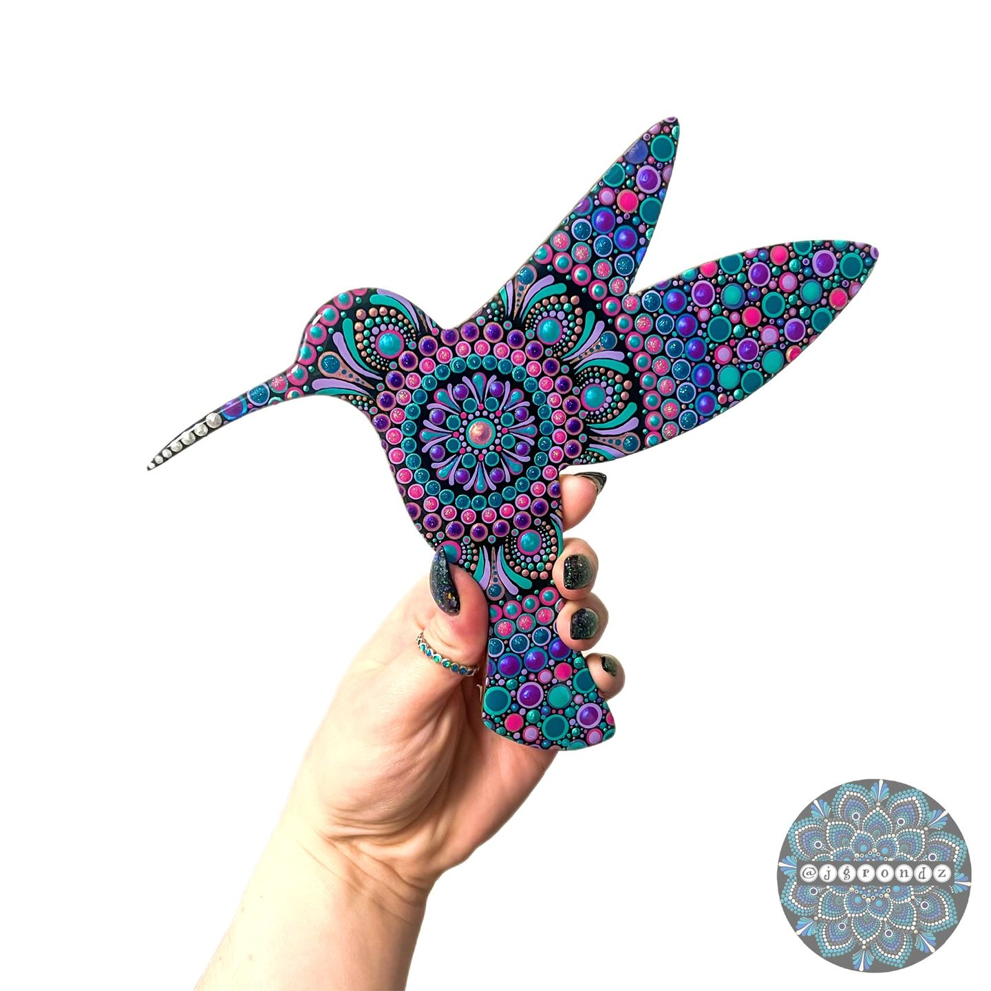 Customer photo review of Unfinished Wood Hummingbird Shape - Bird Animal - Craft - up to 24" DIY