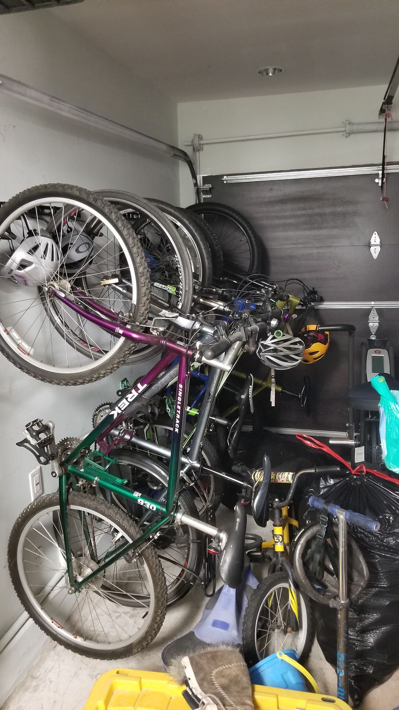 Customer photo review of Wall Mounted Bike Rack for 6 Bikes