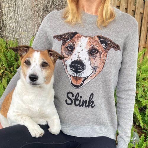 Customer photo review of Portrait Only Pet Custom Sweater