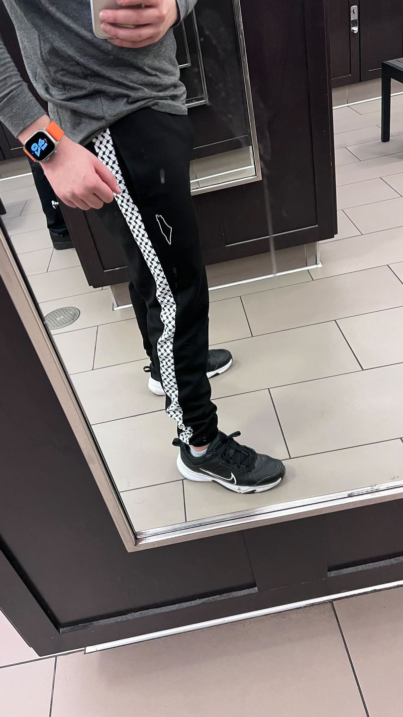 Customer photo review of MEN'S BLACK KUFIYA JOGGERS