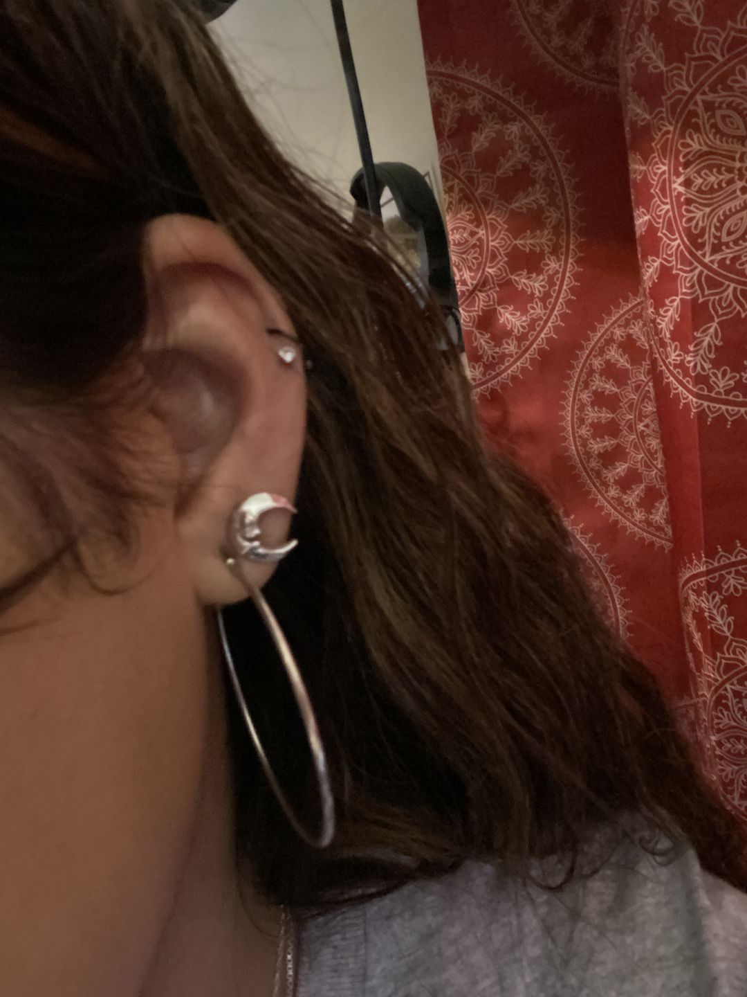 Customer photo review of LUNA' LUNATIC LUNAR EARRING
