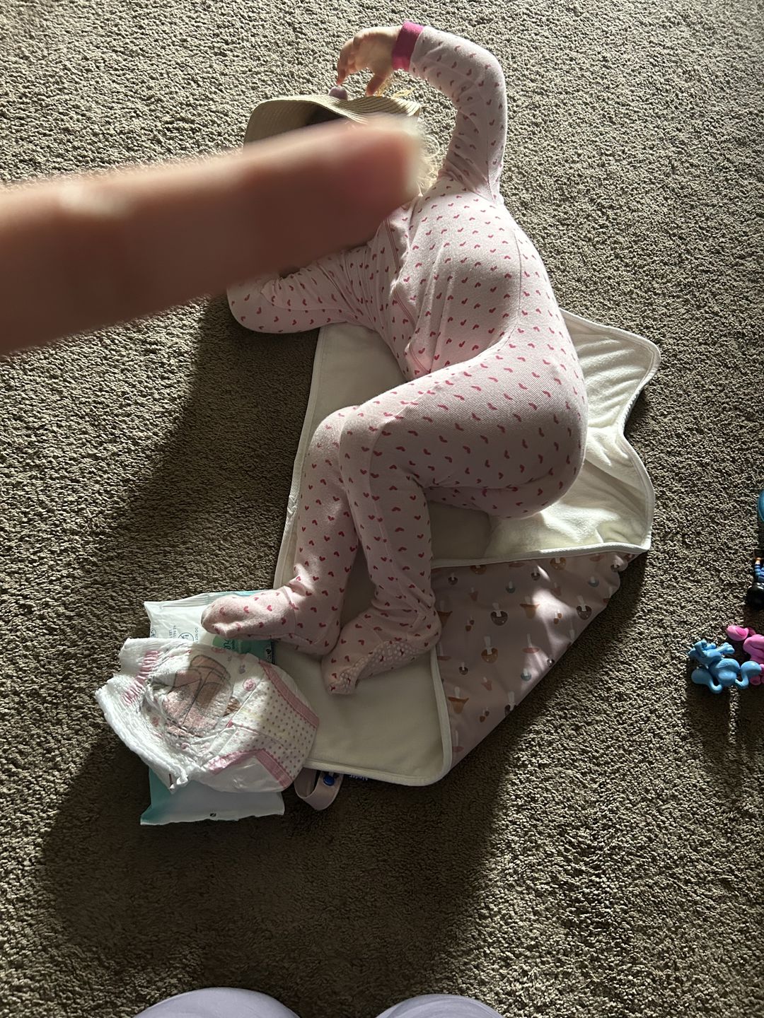 Customer photo review of Patterned Super Soft Diaper Change Mats Machine Washable