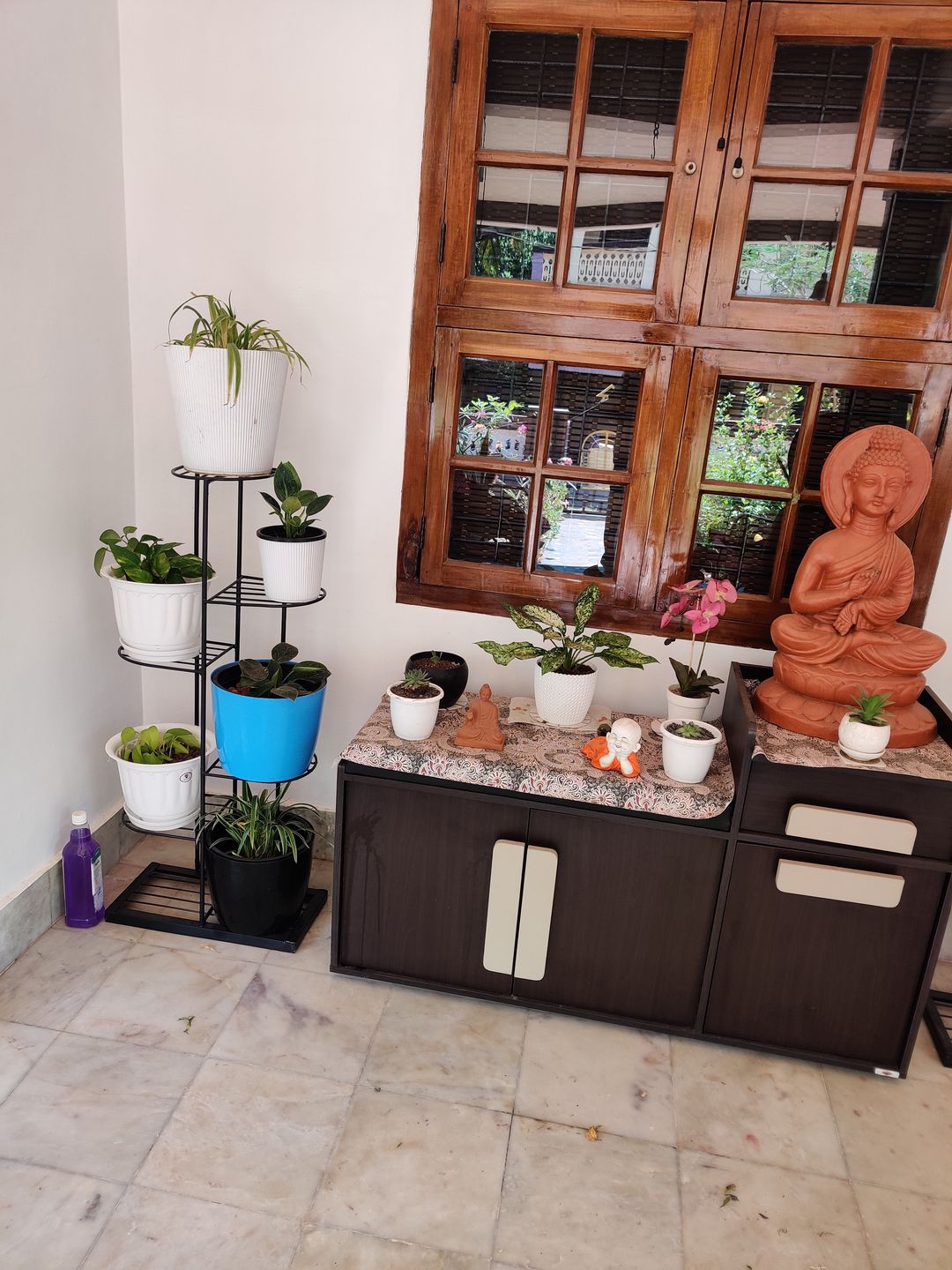 Customer photo review of Plant Stand Metal 6 Tier 7 Potted Multiple Flower Pot Holder Shelf Indoor Outdoor Planter Display Shelving Unit for Patio Garden Corner