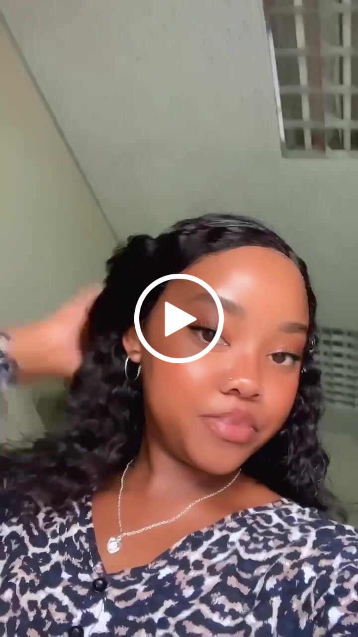 Customer video review of Glueless Side Part Peruvian curly 12inch