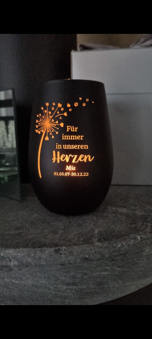 Customer photo review of Für immer im Herzen - Individuelles Trauerlicht