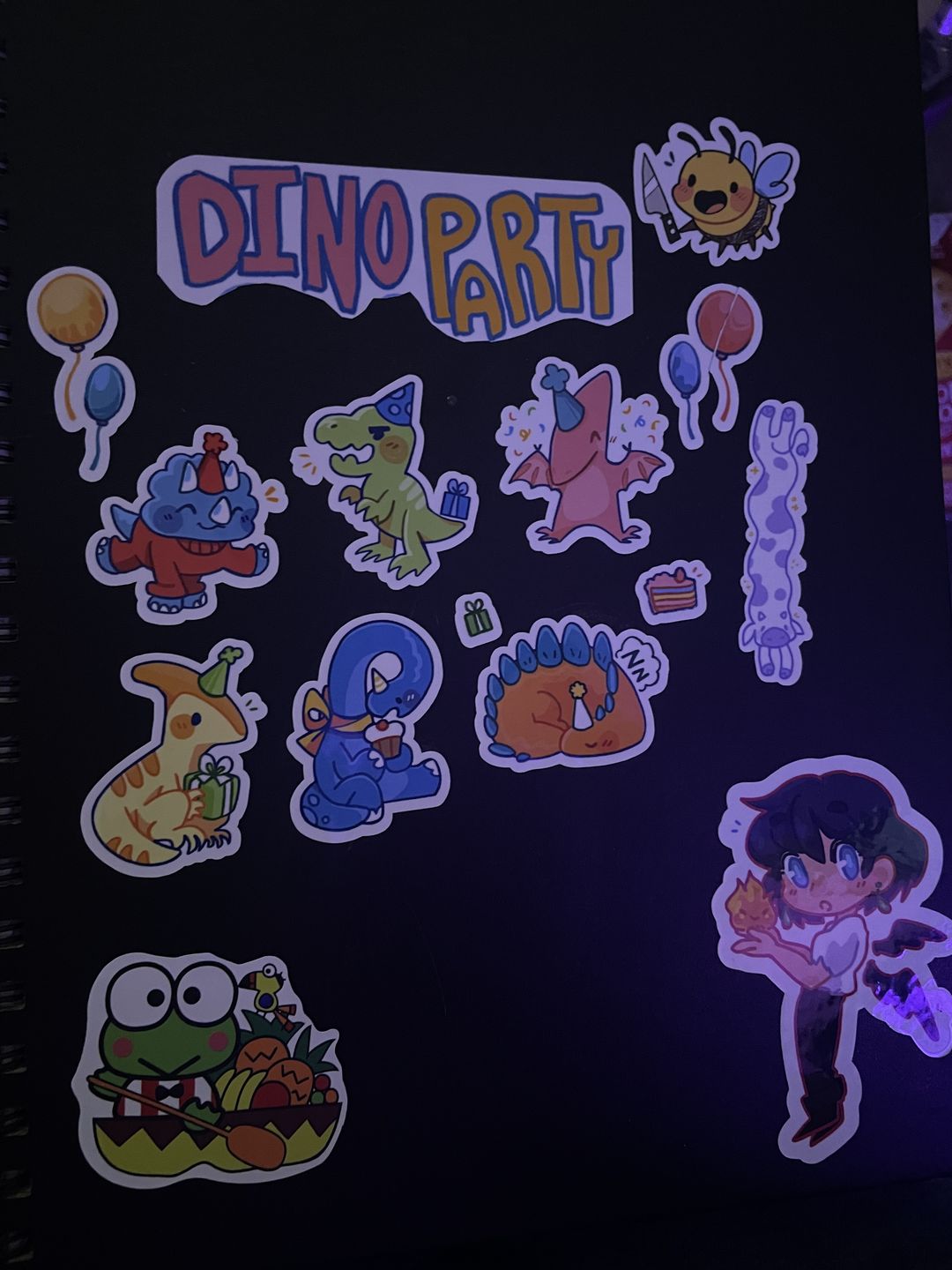 Customer photo review of Dino Party Sticker Sheet