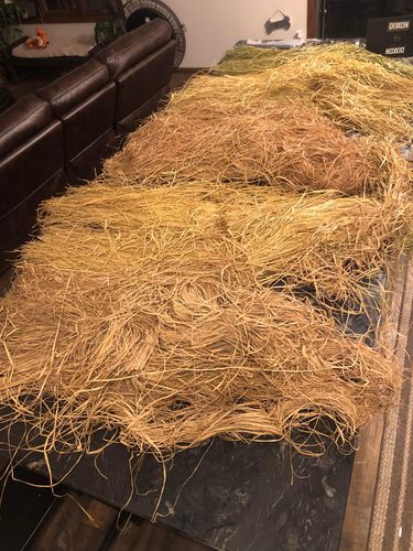 Customer photo review of Hunting Blind Raffia Grass (Individual)