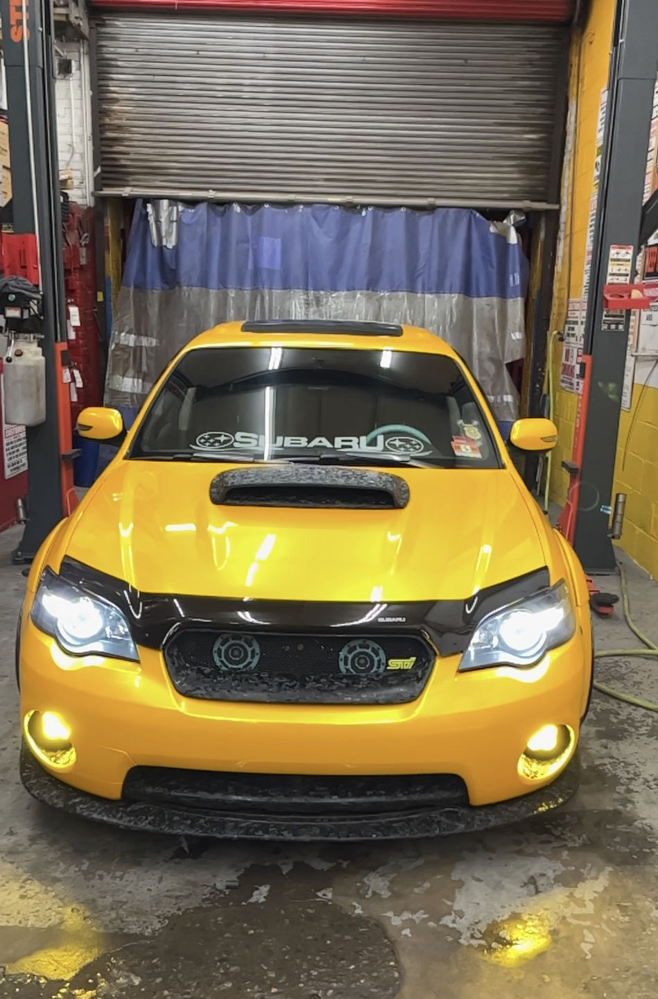 Customer photo review of Glossy Metallic Golden Yellow Vinyl Wrap