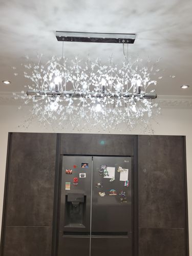 Customer photo review of Modern 9-Light Crystal Chandelier