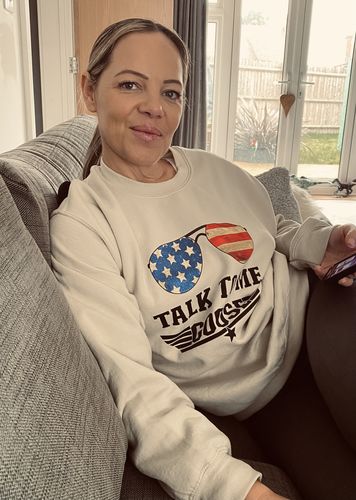 Customer photo review of Top Gun Talk To Me Goose Sweatshirt