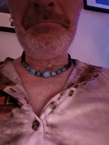 Customer photo review of The Guardian - Turquoise Necklace