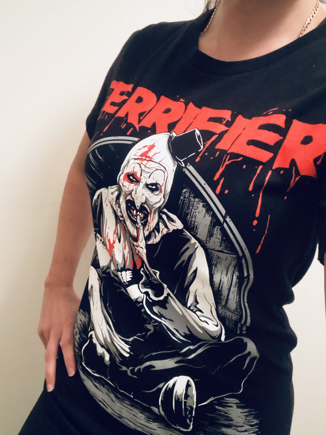Customer photo review of Terrifier Hush Little Baby T-Shirt