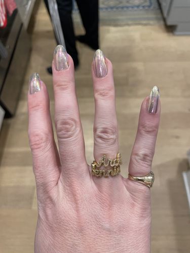 Customer photo review of PAVE SCRIPT NAME RING