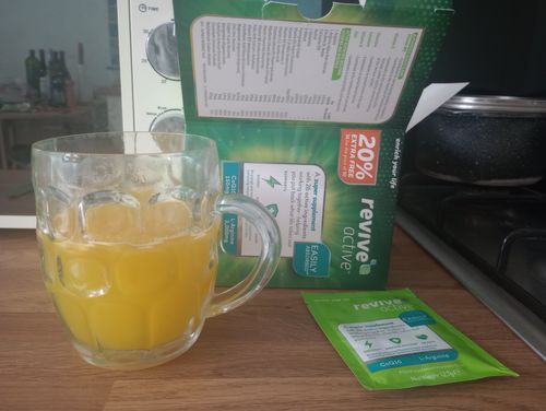 Customer photo review of Revive Active - Orange & Mango Flavour