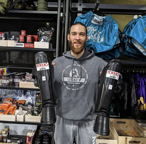 Customer photo review of YOKKAO MATRIX BLACK SHIN GUARDS