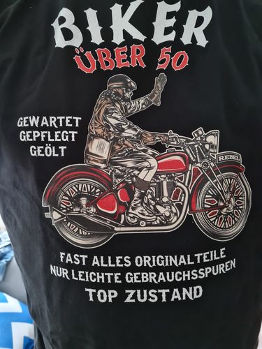 Customer photo review of Biker über 50 - T-Shirt
