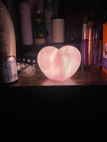 Customer photo review of Illuminating Love Heart Night Light