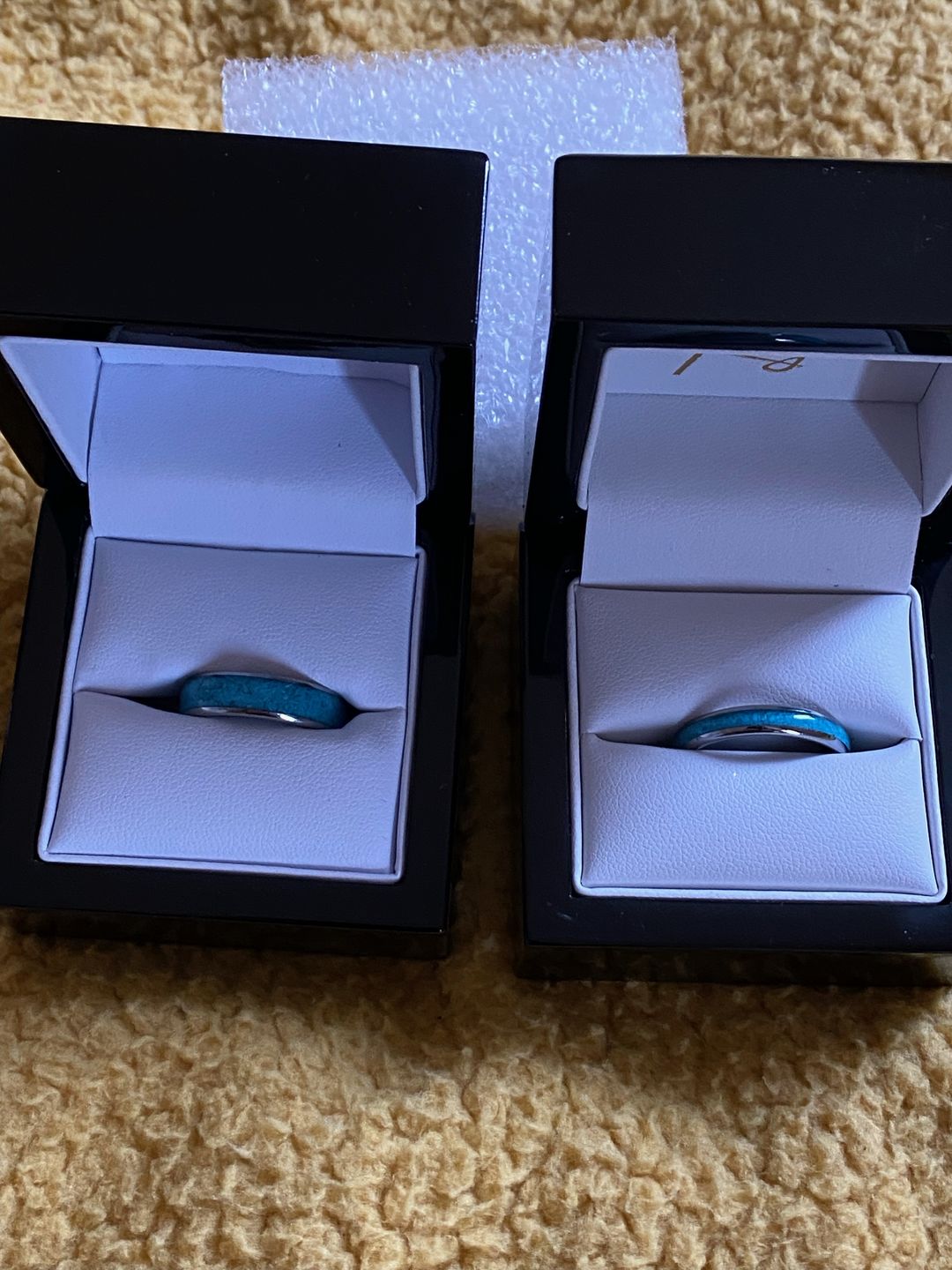 Customer photo review of The Turquoise Wonder Ring Set