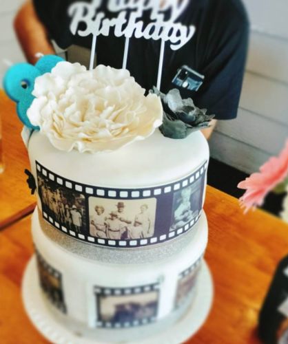 Customer photo review of Film Reel - Custom Edible Icing Image