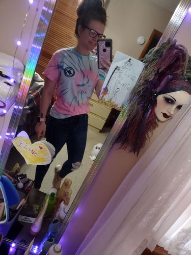 Customer photo review of Tortuga Moon - Tribal Turtle - Pink/Blue