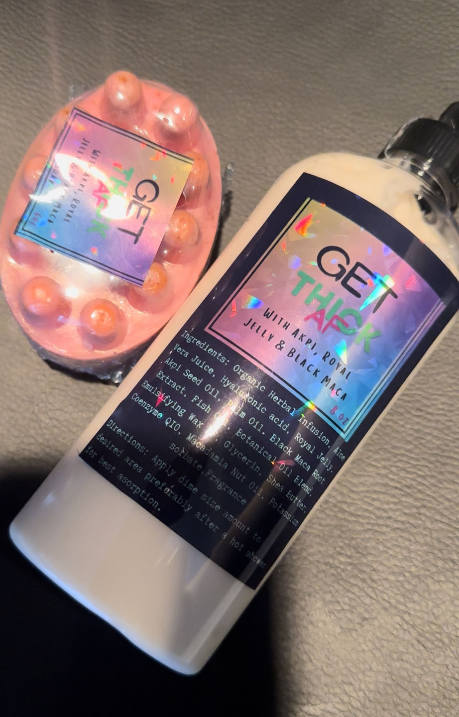 Customer photo review of Get Thick AF Cream + Exfoliating Booty Massage Plumping Soap- Huge Butt, Breast, Hips and thighs