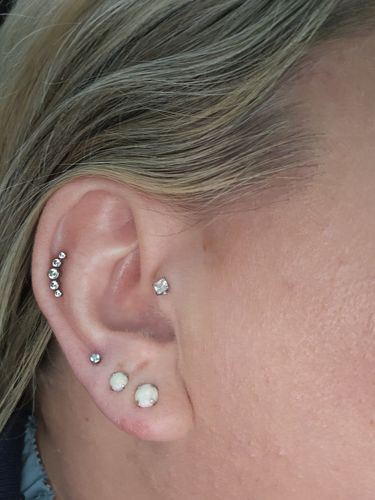 Customer photo review of 3-Pair Opal Earring Value Pack