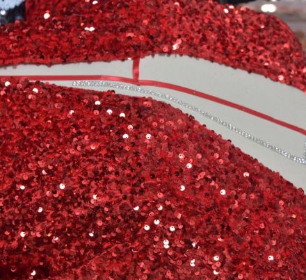 Customer photo review of Red Sequin on Velvet