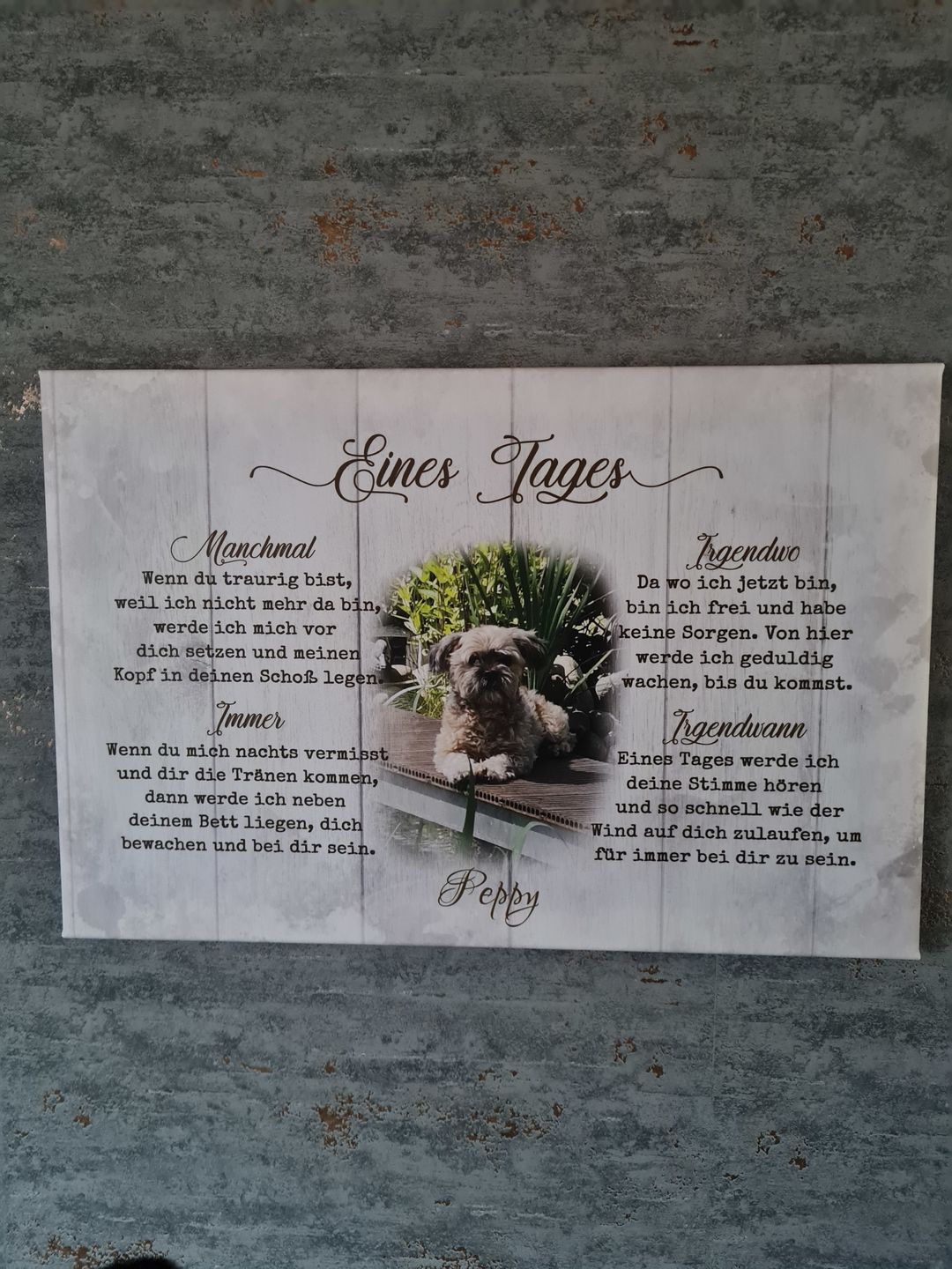 Customer photo review of Eines Tages - Individuelle Leinwand