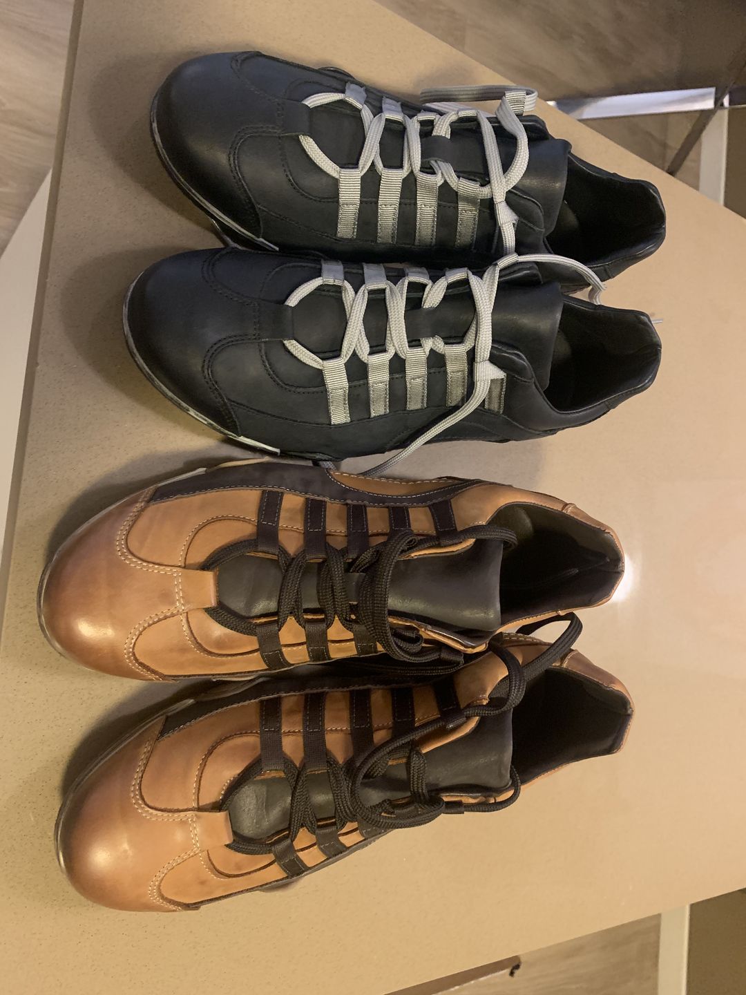 Customer photo review of Men's GrandPrix Sneaker in Cognac (Medium and Dark Browns)