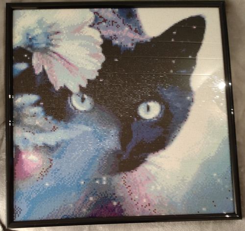 Customer photo review of 5D Diamond Painting schwarze Katze