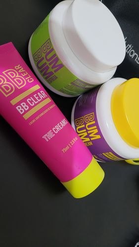 Customer photo review of BUMBUM CREAM + ESFREGA BUMBUM + BB CLEAR DE BRINDE