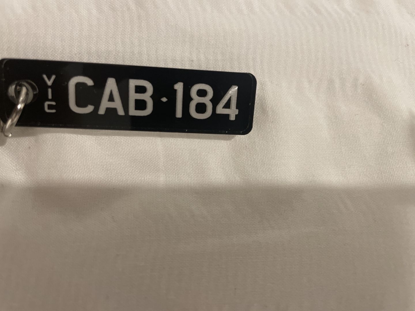 Customer photo review of VIC Prestige Licence Plate Custom Keychain