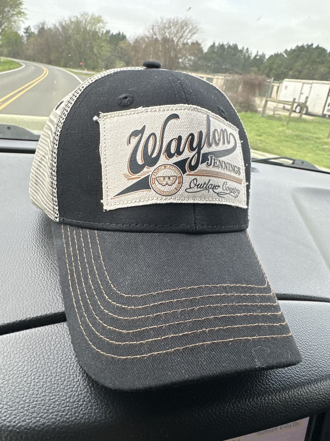 Customer photo review of Waylon Jennings Outlaw Country Trucker Hat